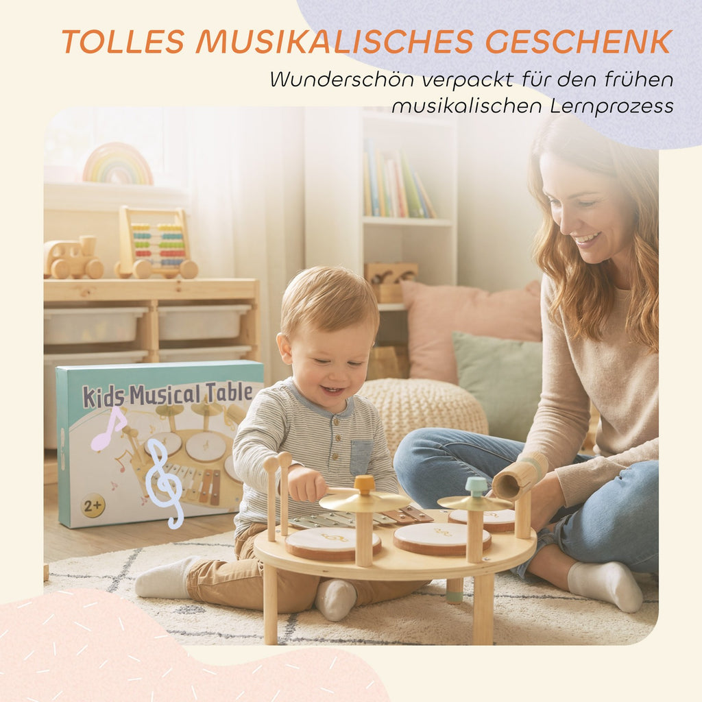 Kinder Schlagzeug 4-In-1 Montessori Musikinstrumen