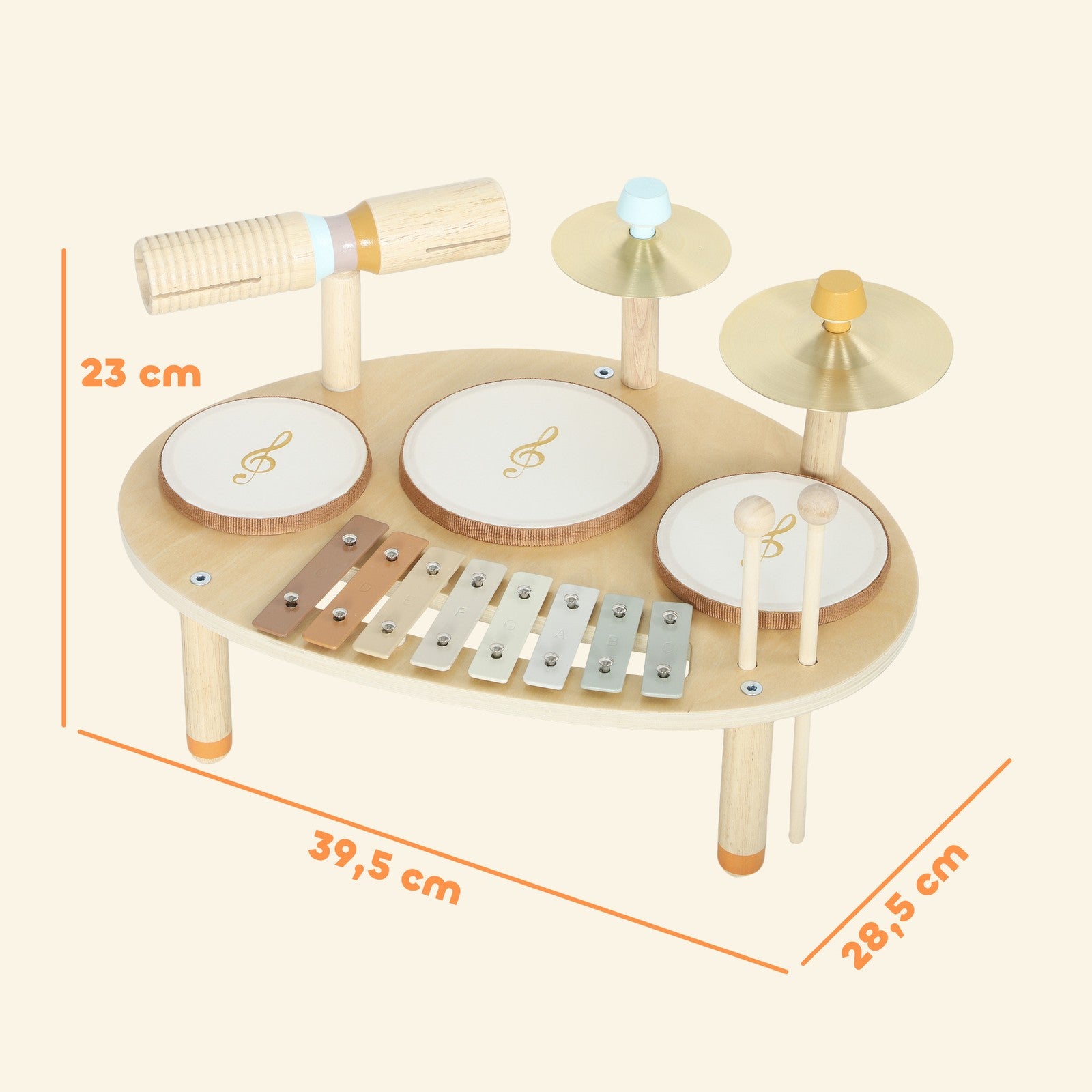 Kinder Schlagzeug 4-In-1 Montessori Musikinstrumen