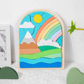 Regenbogen Puzzle Holz Baby — Montessori Lernspielzeug Kleinkind bunt nachhaltig