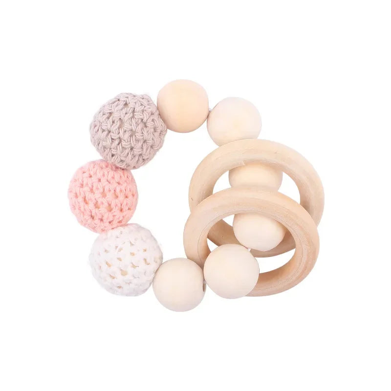 1-2Pcs New Baby Pacifier Clips Teethers Bracelet Babies Chain Cute Big Crochet Color Wool Ball Newborn Dummy Nipples Holder Clip