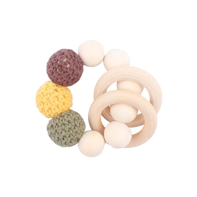1-2Pcs New Baby Pacifier Clips Teethers Bracelet Babies Chain Cute Big Crochet Color Wool Ball Newborn Dummy Nipples Holder Clip