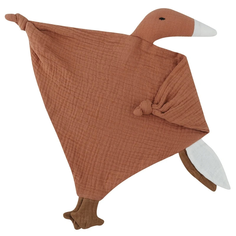 Soft Cotton Muslin Baby Bib Stuffed Rabbit Doll Newborn Appease Towel Security Blanket Baby Sleeping Cuddling Towel Facecloth