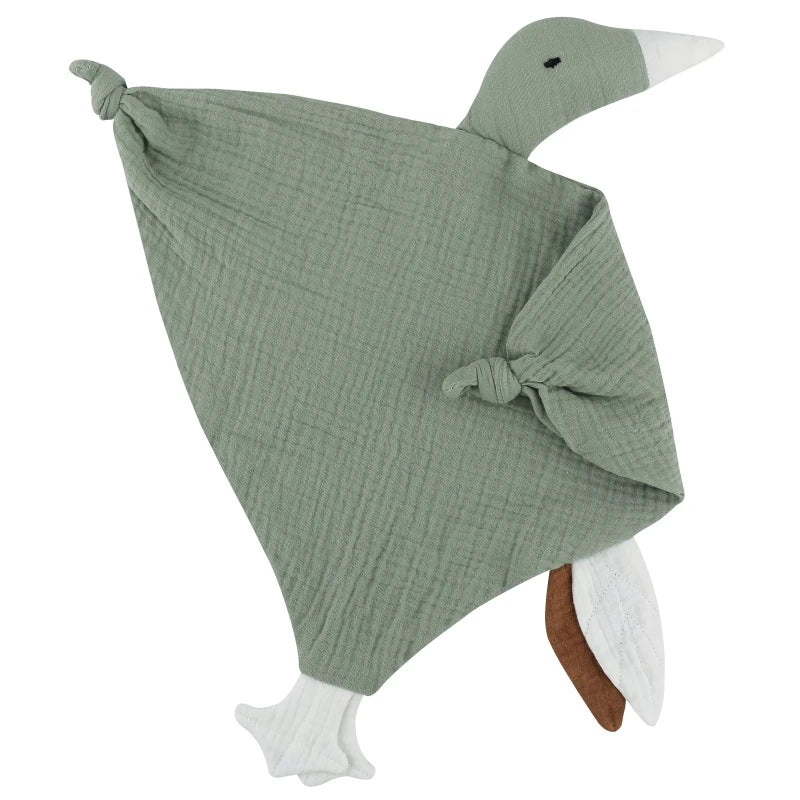 Soft Cotton Muslin Baby Bib Stuffed Rabbit Doll Newborn Appease Towel Security Blanket Baby Sleeping Cuddling Towel Facecloth