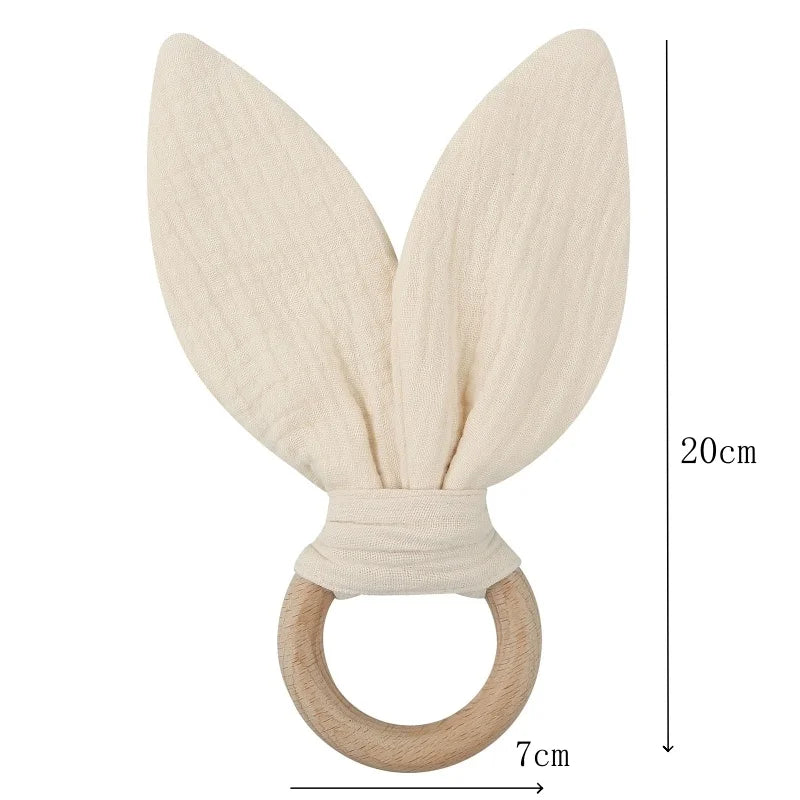 1Pc Baby Teether Toys Beech Wood Baby Rattle BPA Free Rodent Silicone Beads Music Rattle Newborn Play Gym Educational Toys