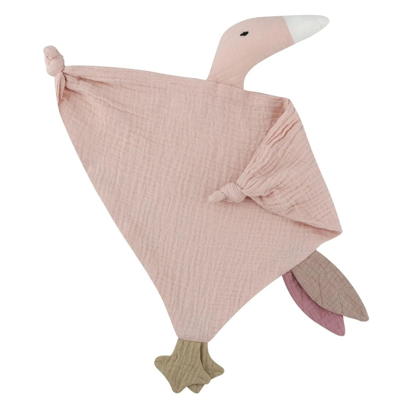Soft Cotton Muslin Baby Bib Stuffed Rabbit Doll Newborn Appease Towel Security Blanket Baby Sleeping Cuddling Towel Facecloth