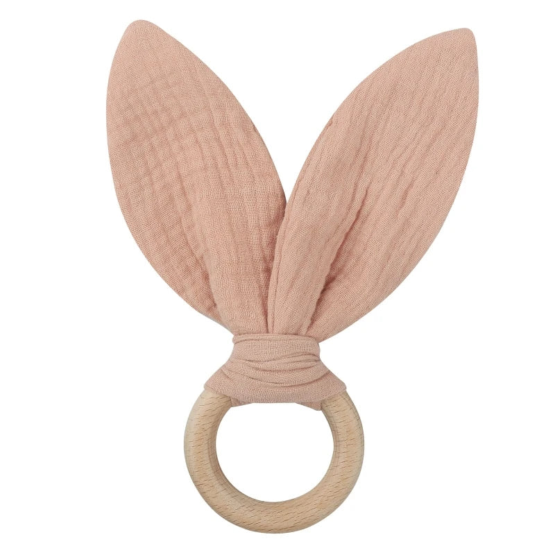 1Pc Baby Teether Toys Beech Wood Baby Rattle BPA Free Rodent Silicone Beads Music Rattle Newborn Play Gym Educational Toys
