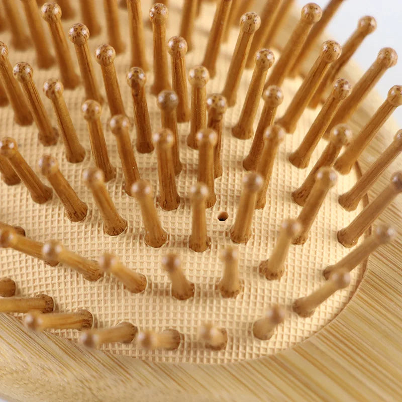 4 Pcs/Set Hair Comb Set Eco-Friendly Bamboo Wooden Air Cushion Massage Comb for Adult Children Wide Tooth and Pointed Tail Cmb