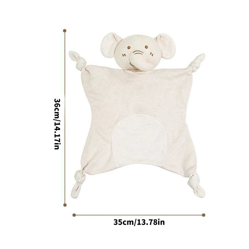 Soft Cotton Muslin Baby Bib Stuffed Rabbit Doll Newborn Appease Towel Security Blanket Baby Sleeping Cuddling Towel Facecloth