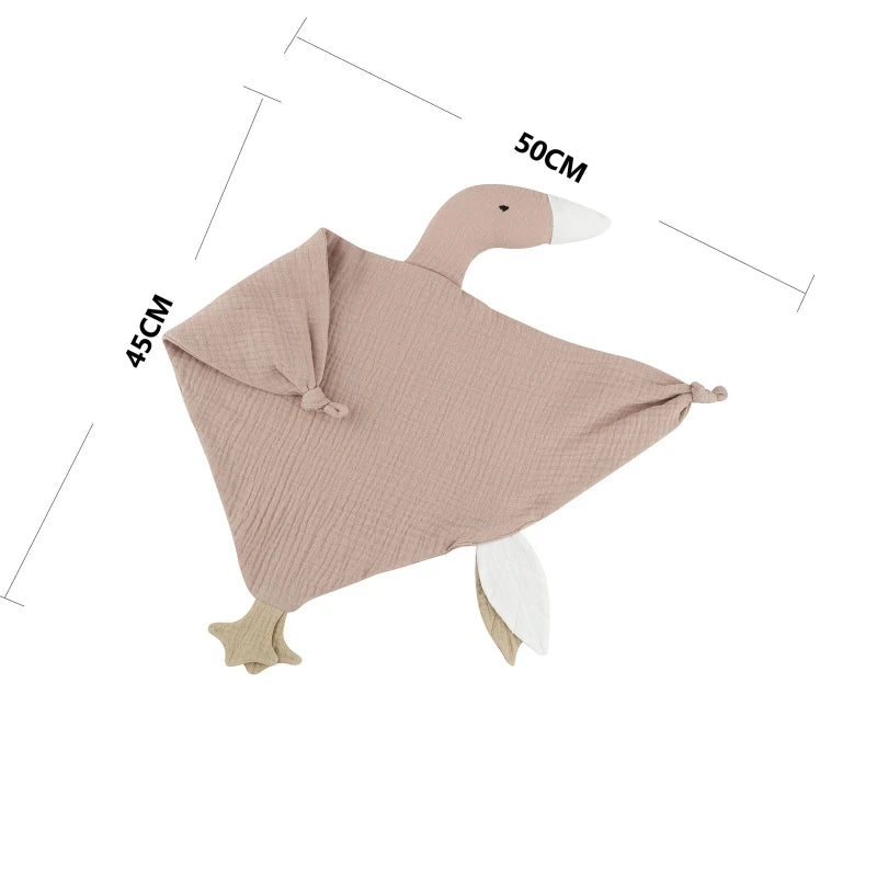 Soft Cotton Muslin Baby Bib Stuffed Rabbit Doll Newborn Appease Towel Security Blanket Baby Sleeping Cuddling Towel Facecloth
