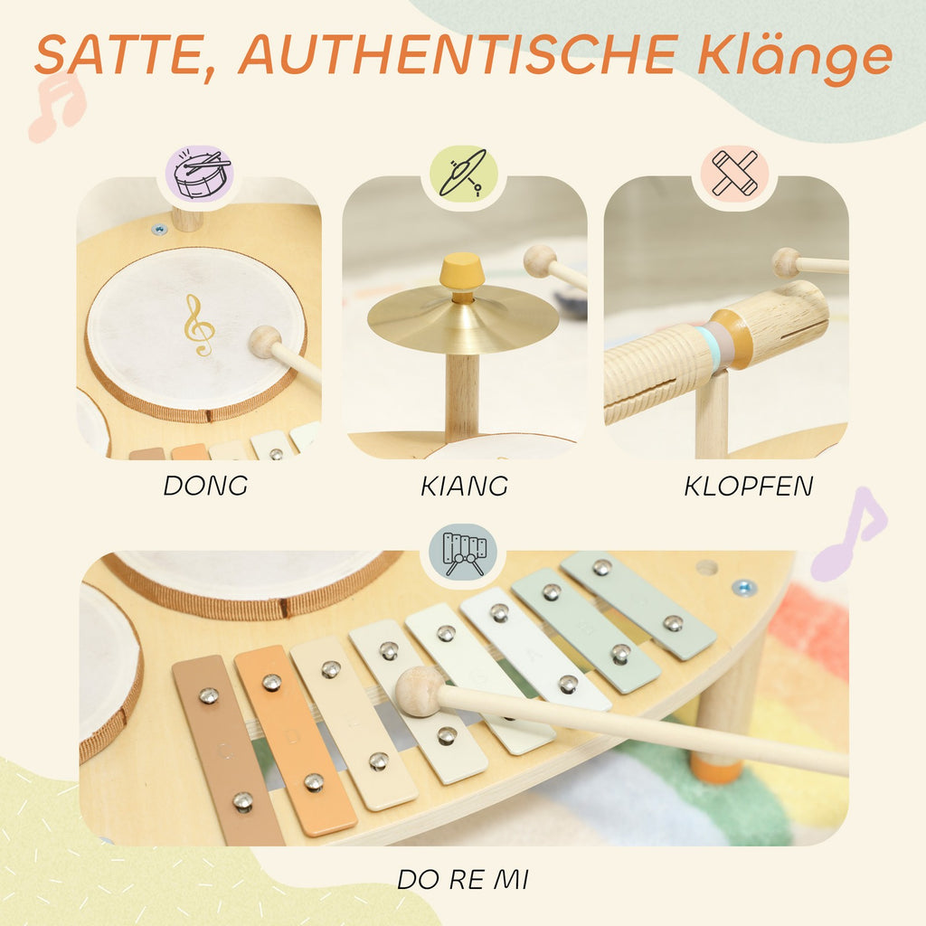 Kinder Schlagzeug 4-In-1 Montessori Musikinstrumen